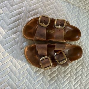 Birkenstock Arizona cognac big buckle size 38
